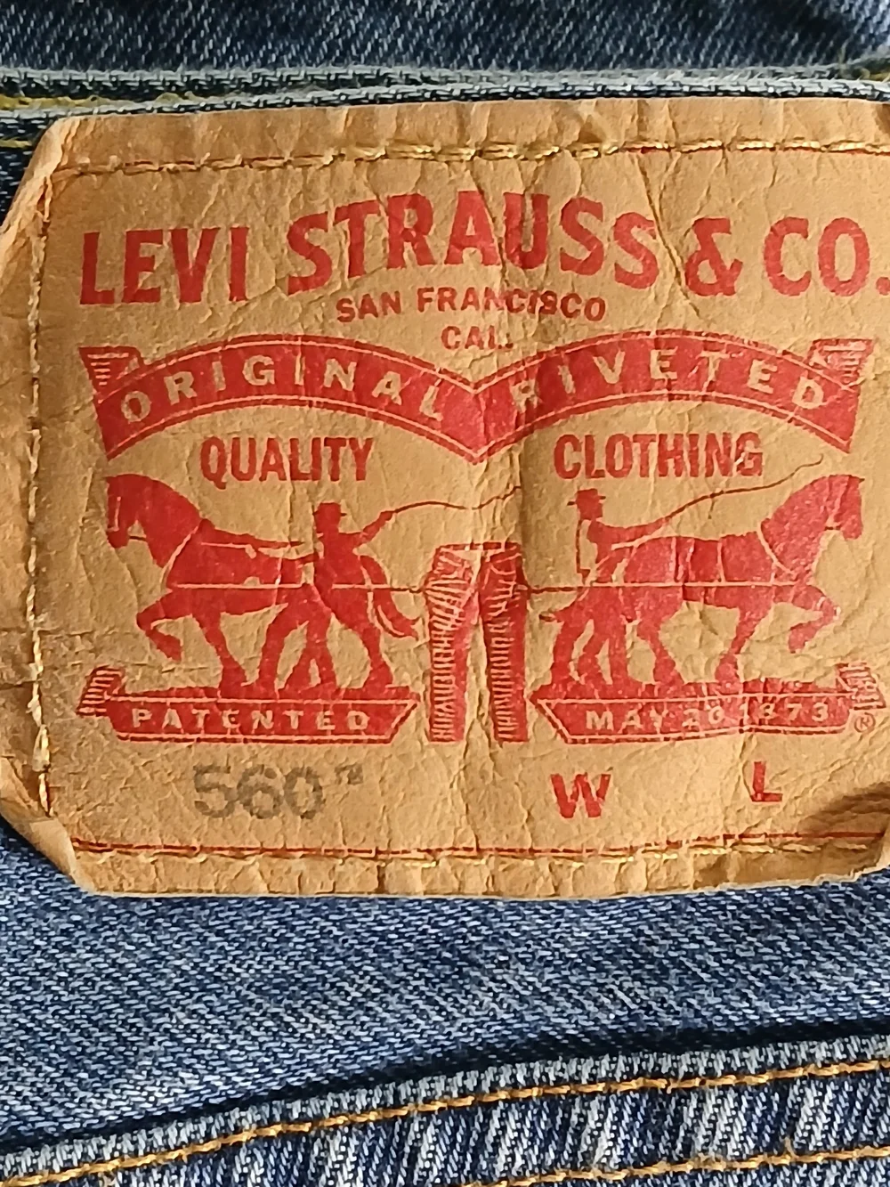 Levi's 560 Jeans 50x30 Men's Comfort Fit